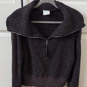 Varley Women's Charcoal Cowl Neck Sweater